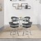 Armen Living Naomi and Chelsea 5-Piece Counter Height Dining Set in Brushed Stainless Steel and Gray Faux Leather SETNMCHGRBS5 - alternate 6